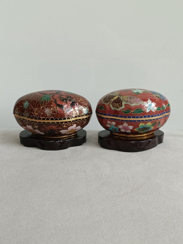 古玩雜項景泰藍蓋盒拍賣，當前價格560元