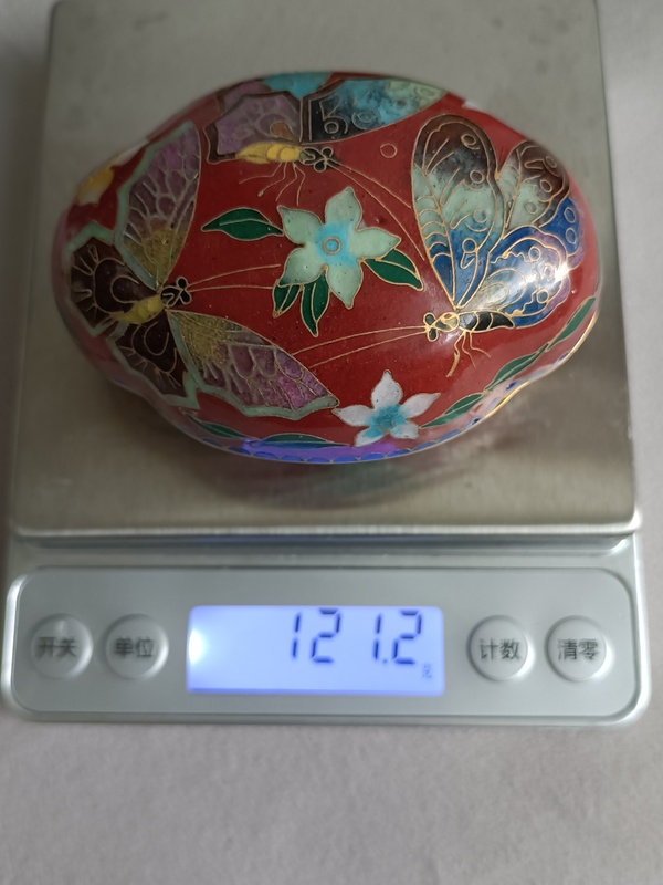 古玩雜項景泰藍蓋盒拍賣，當前價格560元