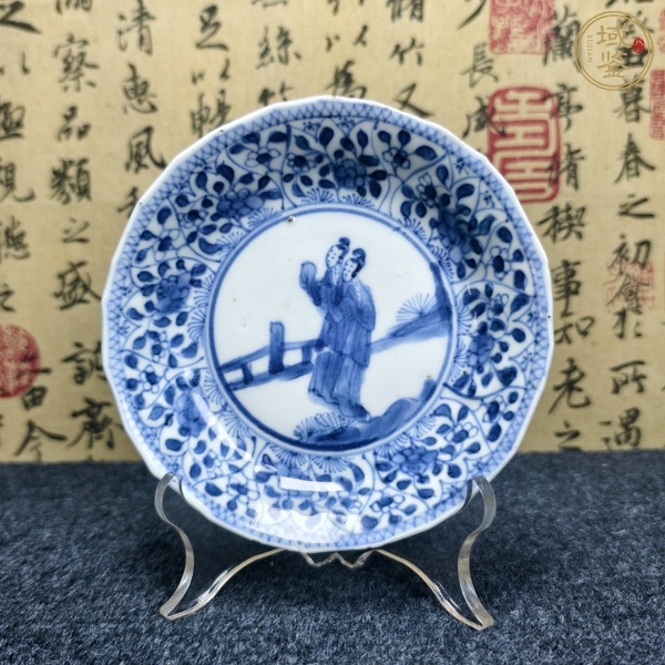 古玩陶瓷康熙青花杯碟真品鑒賞圖