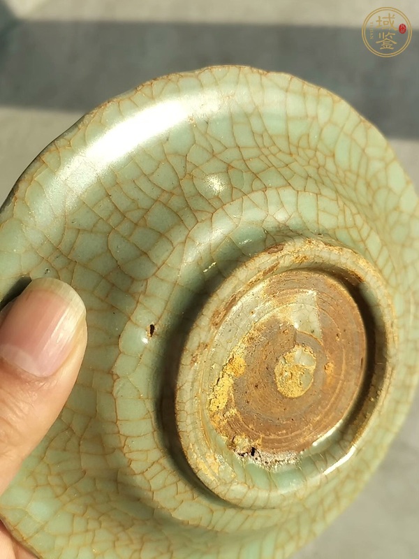 古玩龍泉窯青釉盤真品鑒賞圖