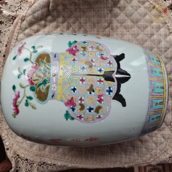古玩陶瓷粉彩將軍罐真品鑒賞圖
