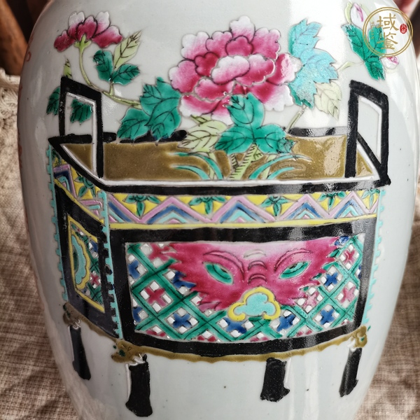 古玩陶瓷粉彩將軍罐真品鑒賞圖