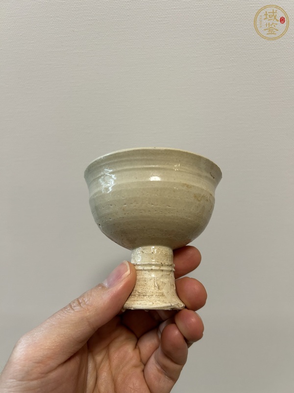 古玩陶瓷白釉高足杯真品鑒賞圖