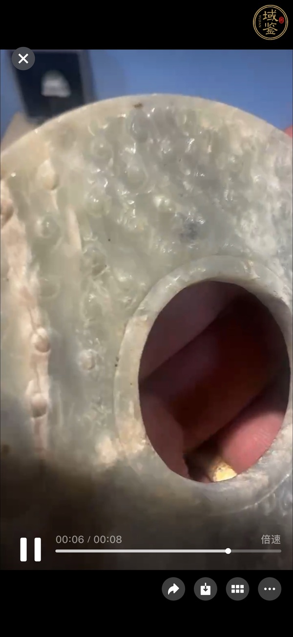 古玩玉器谷紋玉璧真品鑒賞圖