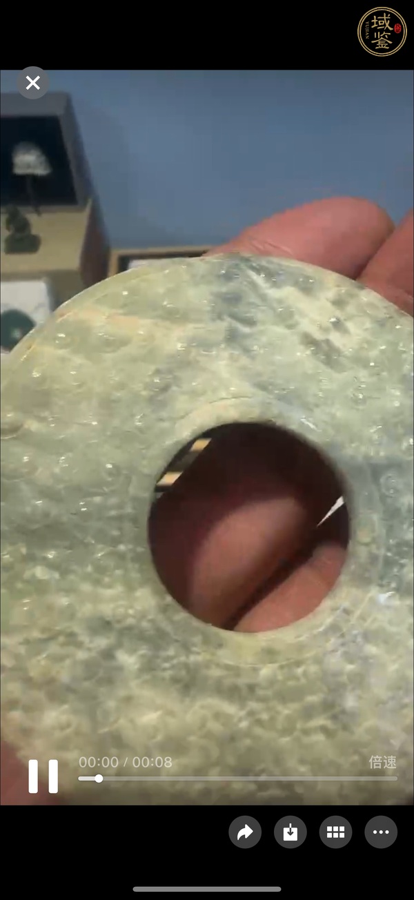 古玩玉器谷紋玉璧真品鑒賞圖