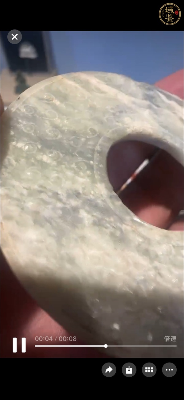 古玩玉器谷紋玉璧真品鑒賞圖