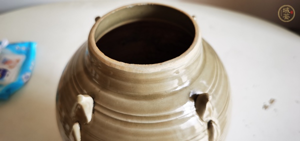 古玩陶瓷青釉罐真品鑒賞圖