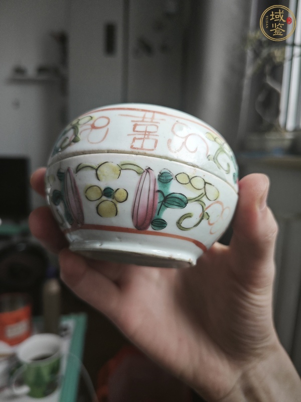 古玩陶瓷粉彩五子人物紋蓋盒真品鑒賞圖