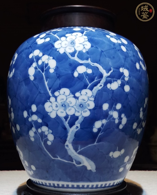 古玩陶瓷青花冰梅罐真品鑒賞圖
