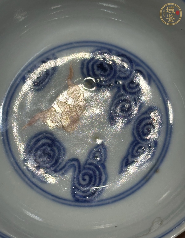 古玩陶瓷青花洪福齊天宮式茶碗真品鑒賞圖