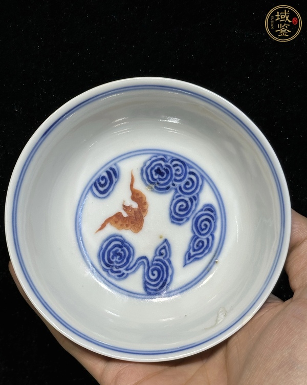 古玩陶瓷青花洪福齊天宮式茶碗真品鑒賞圖