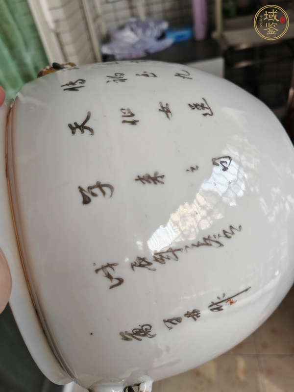 古玩陶瓷粉彩人物故事紋粥罐真品鑒賞圖