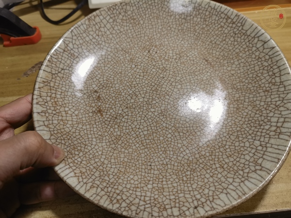 古玩陶瓷哥釉盤真品鑒賞圖