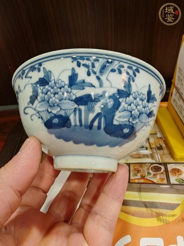 古玩陶瓷晚清青花碗真品鑒賞圖