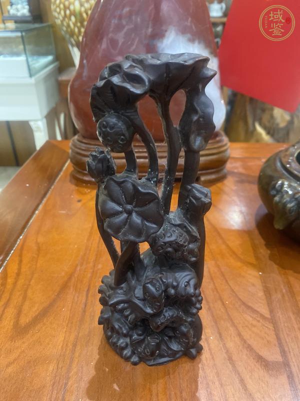 古玩雜項(xiàng)荷花鯉魚擺件真品鑒賞圖