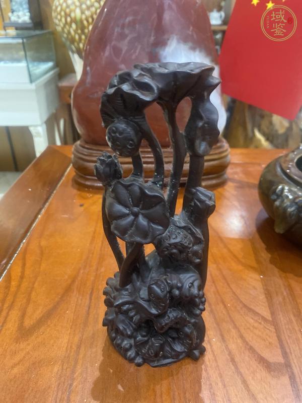 古玩雜項(xiàng)荷花鯉魚擺件真品鑒賞圖