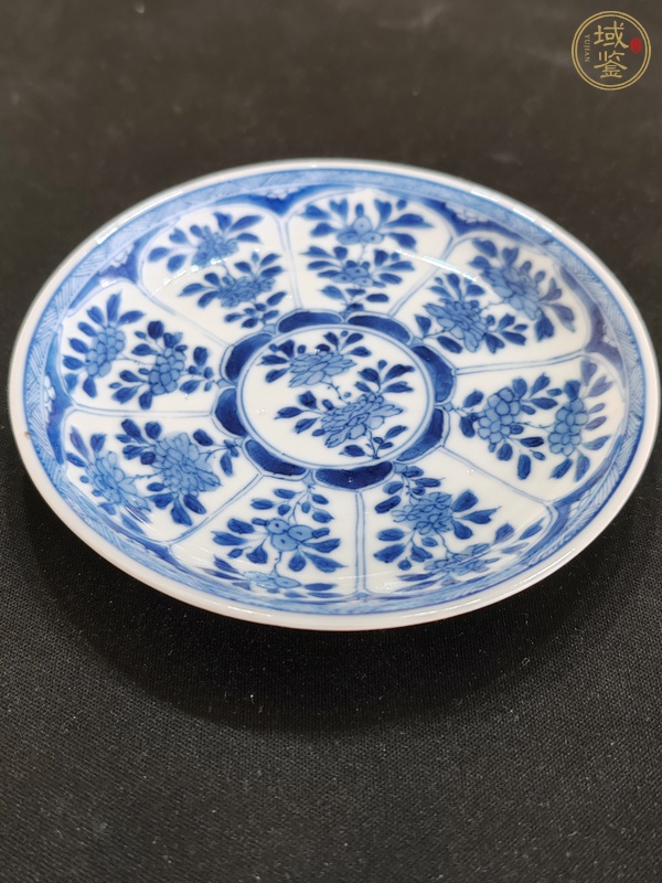 古玩陶瓷青花花卉紋盤真品鑒賞圖
