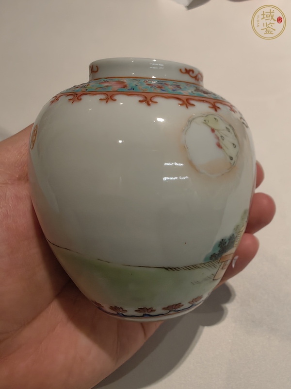 古玩陶瓷粉彩人物小罐真品鑒賞圖