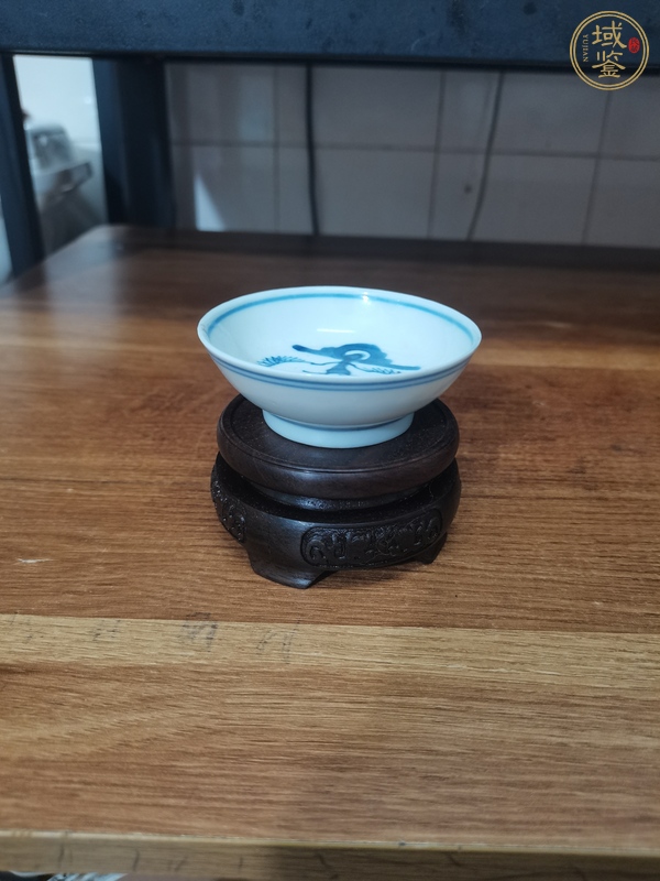 古玩陶瓷三星高照圖青花盤真品鑒賞圖