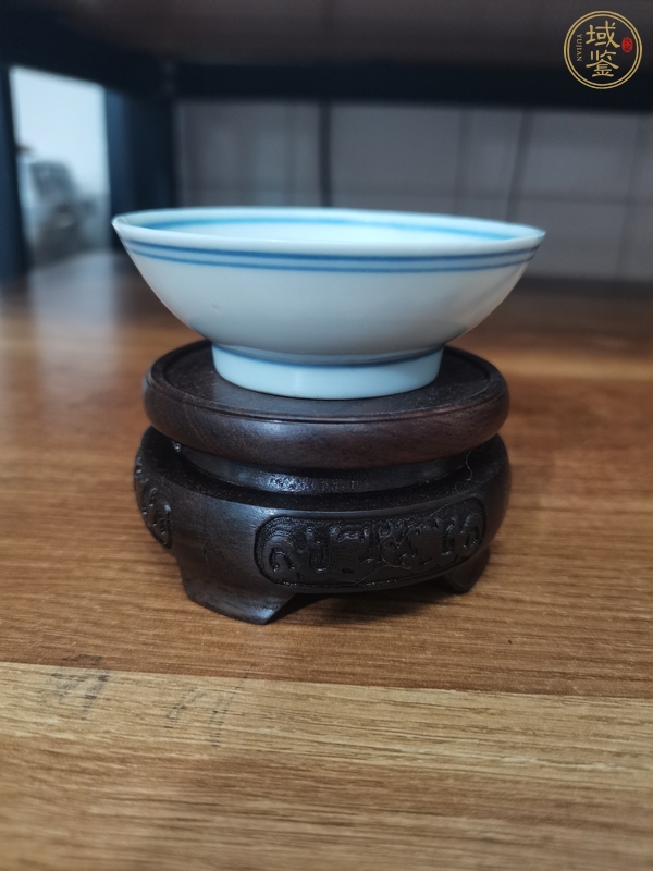 古玩陶瓷三星高照圖青花盤真品鑒賞圖