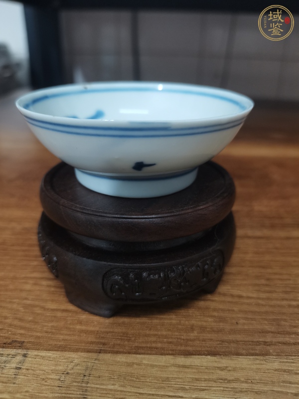 古玩陶瓷三星高照圖青花盤真品鑒賞圖