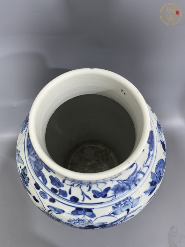 古玩陶瓷青花人物將軍罐真品鑒賞圖