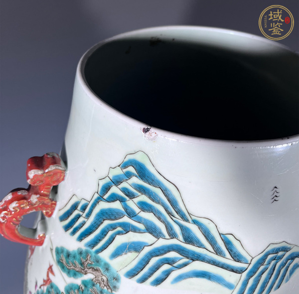古玩陶瓷粉彩百鹿尊真品鑒賞圖