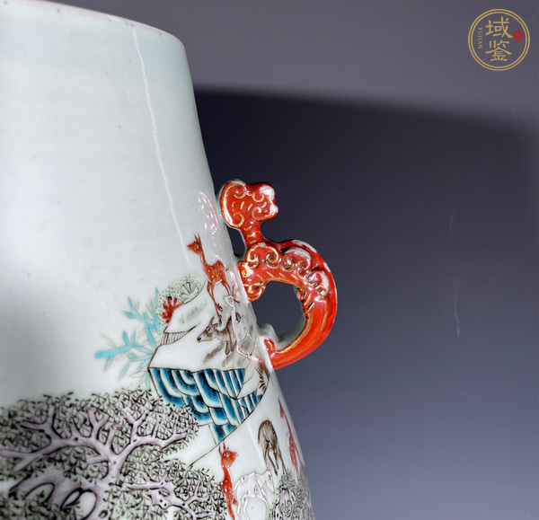 古玩陶瓷粉彩百鹿尊真品鑒賞圖