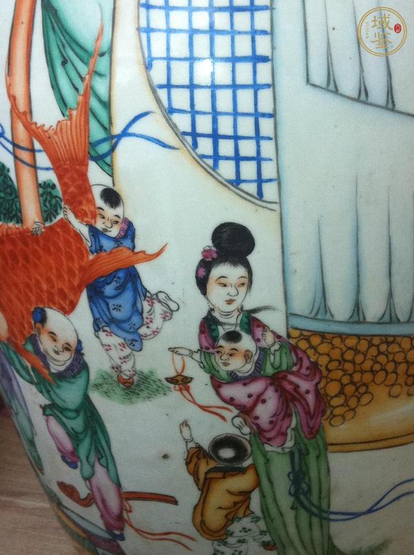 古玩陶瓷人物紋撣瓶真品鑒賞圖