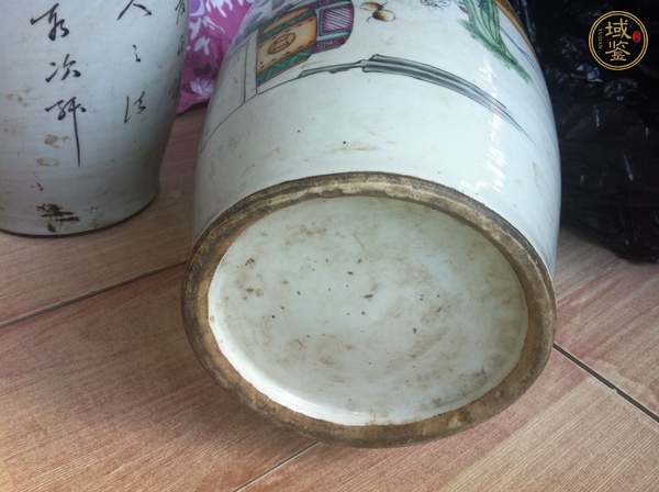 古玩陶瓷人物紋撣瓶真品鑒賞圖