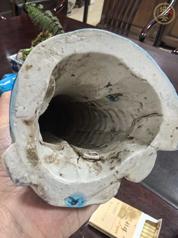 古玩陶瓷孔雀藍(lán)關(guān)公真品鑒賞圖