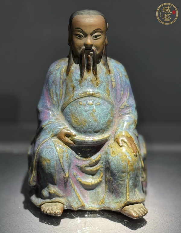 古玩陶瓷鈞釉玄武大帝造像真品鑒賞圖