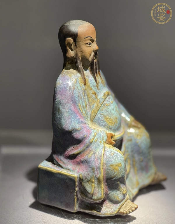 古玩陶瓷鈞釉玄武大帝造像真品鑒賞圖