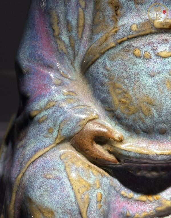 古玩陶瓷鈞釉玄武大帝造像真品鑒賞圖