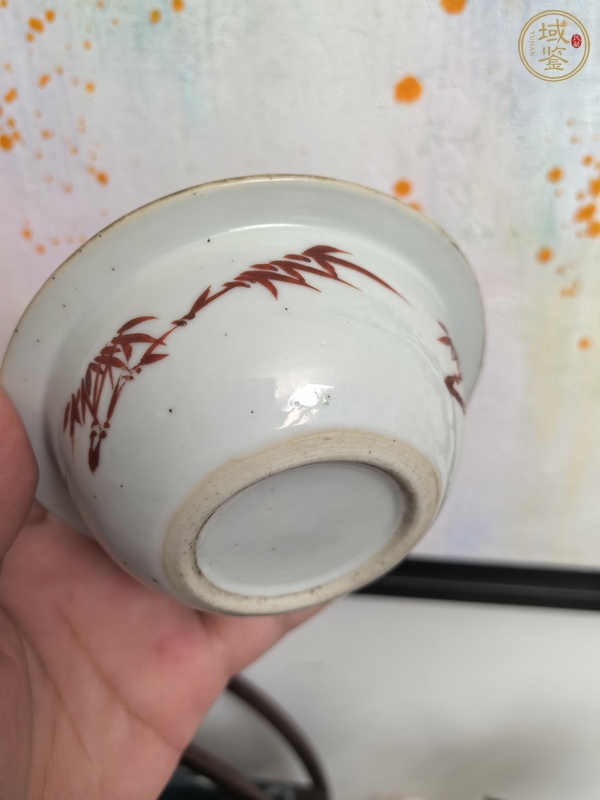古玩陶瓷同治細路粉彩折沿洗真品鑒賞圖