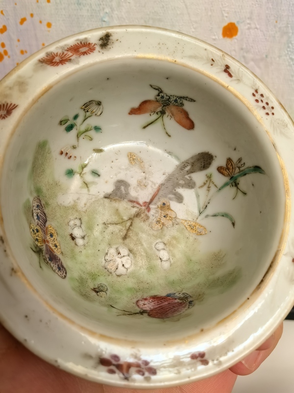 古玩陶瓷同治細(xì)路粉彩折沿洗拍賣，當(dāng)前價格2600元