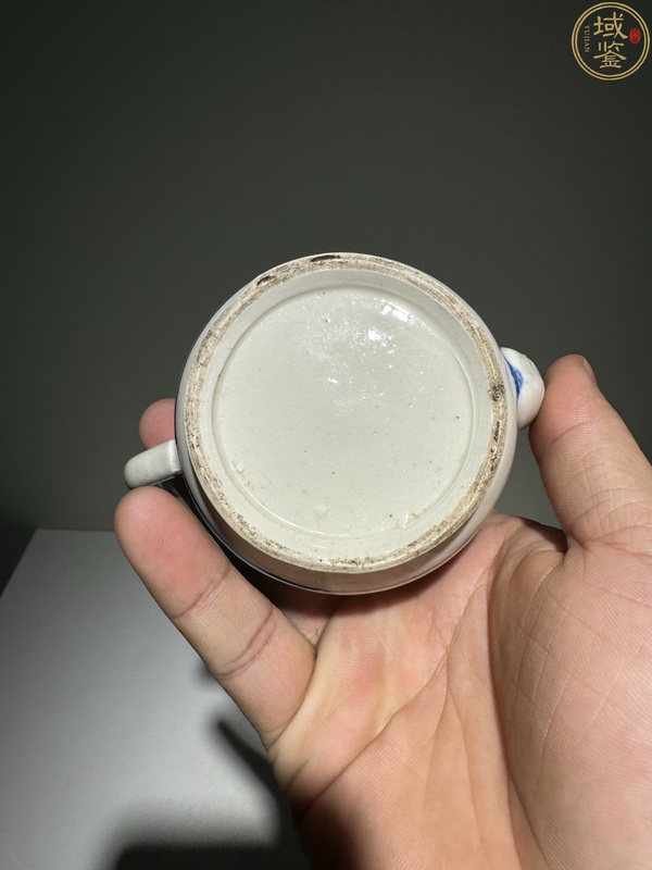 古玩陶瓷煨瓷青花團鶴紋茶壺拍賣，當(dāng)前價格860元