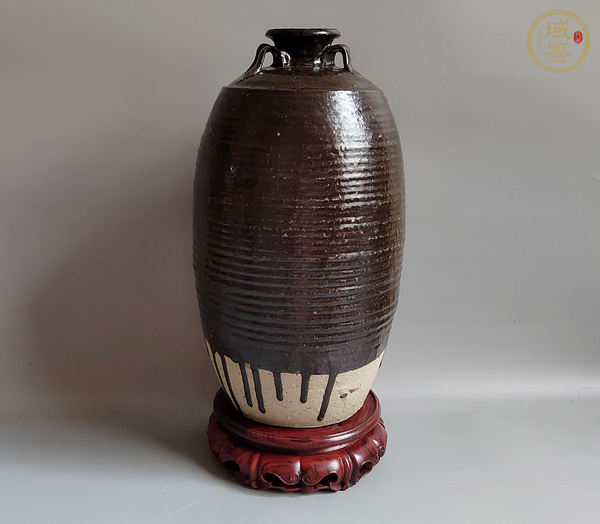 古玩陶瓷黑釉梅瓶真品鑒賞圖