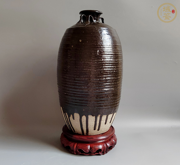 古玩陶瓷黑釉梅瓶真品鑒賞圖