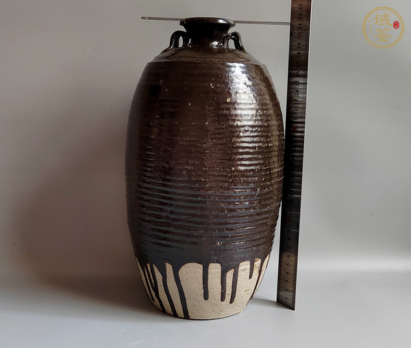 古玩陶瓷黑釉梅瓶真品鑒賞圖