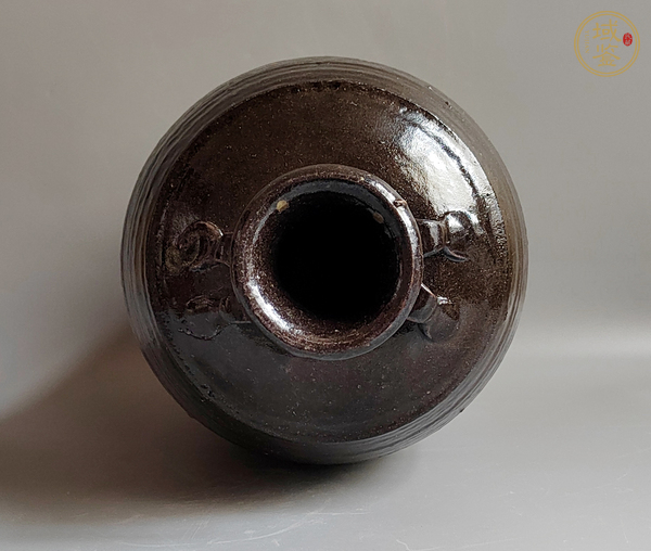 古玩陶瓷黑釉梅瓶真品鑒賞圖