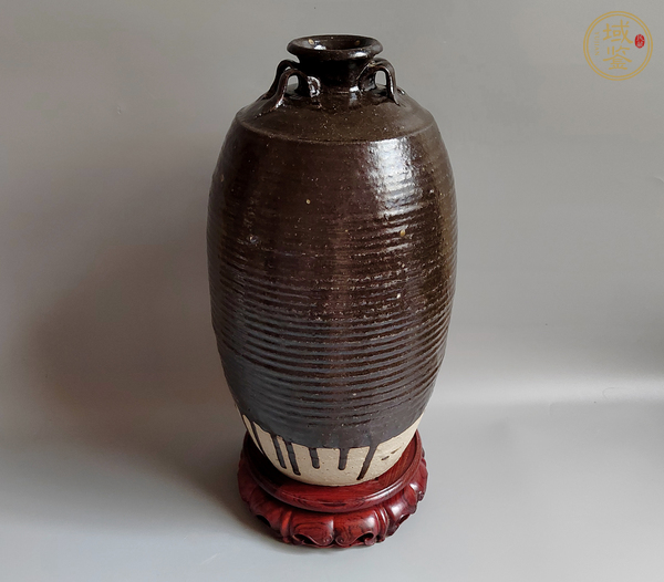 古玩陶瓷黑釉梅瓶真品鑒賞圖
