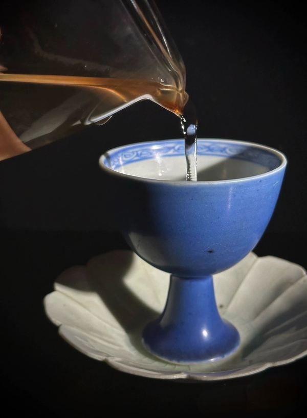 古玩陶瓷高足杯拍賣，當前價格30000元