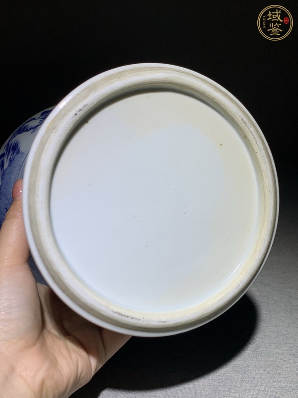 古玩陶瓷山水紋鳳尾尊下半截真品鑒賞圖
