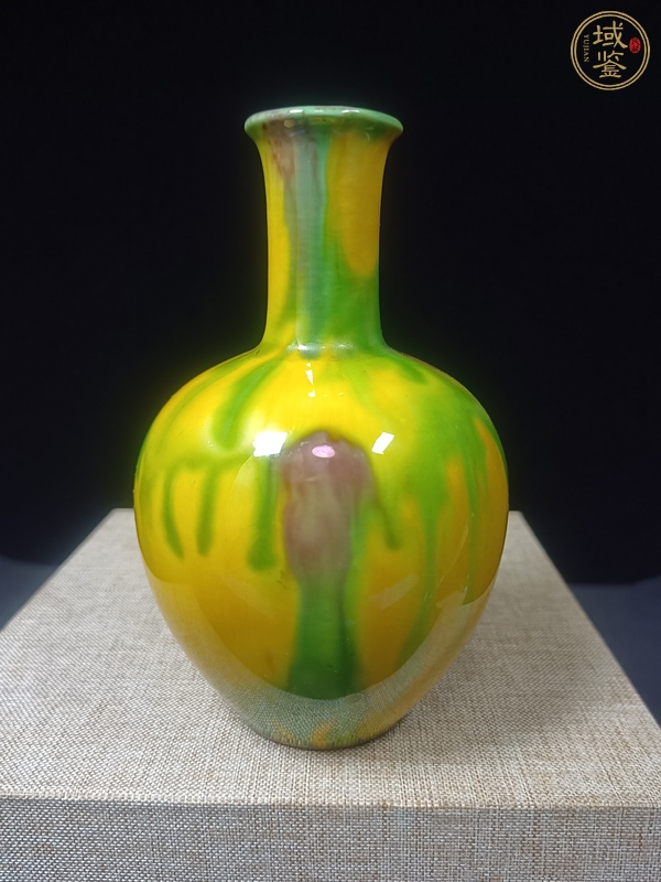 古玩陶瓷日本三彩瓶真品鑒賞圖