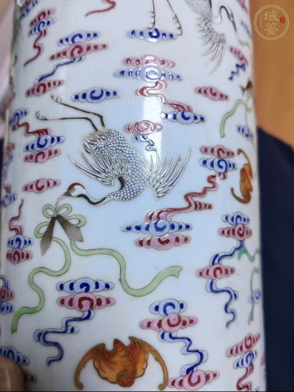 古玩陶瓷粉彩帽筒真品鑒賞圖