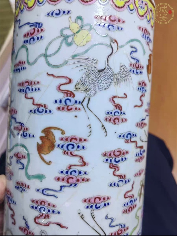 古玩陶瓷粉彩帽筒真品鑒賞圖