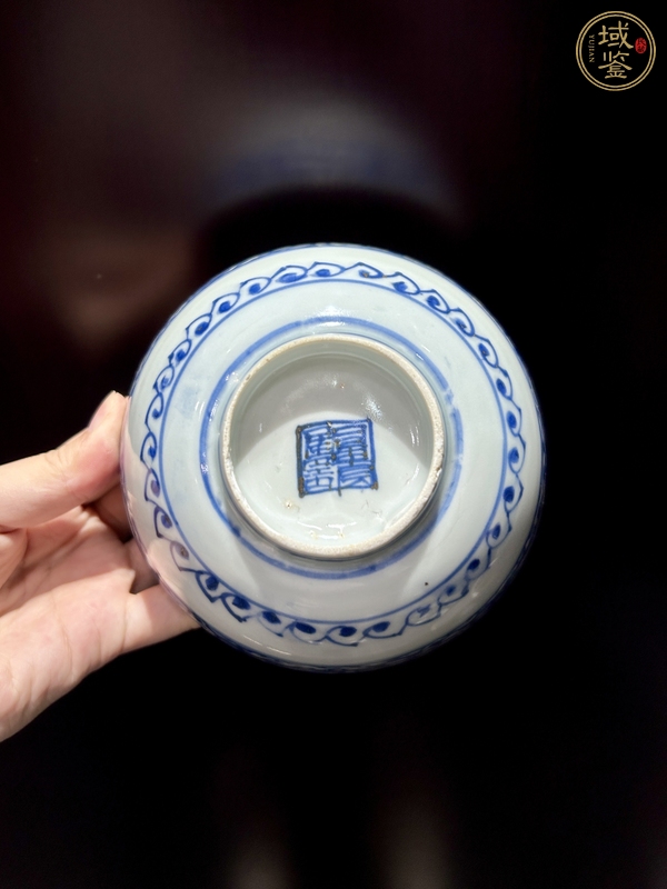 古玩陶瓷富貴佳器款青花碗真品鑒賞圖