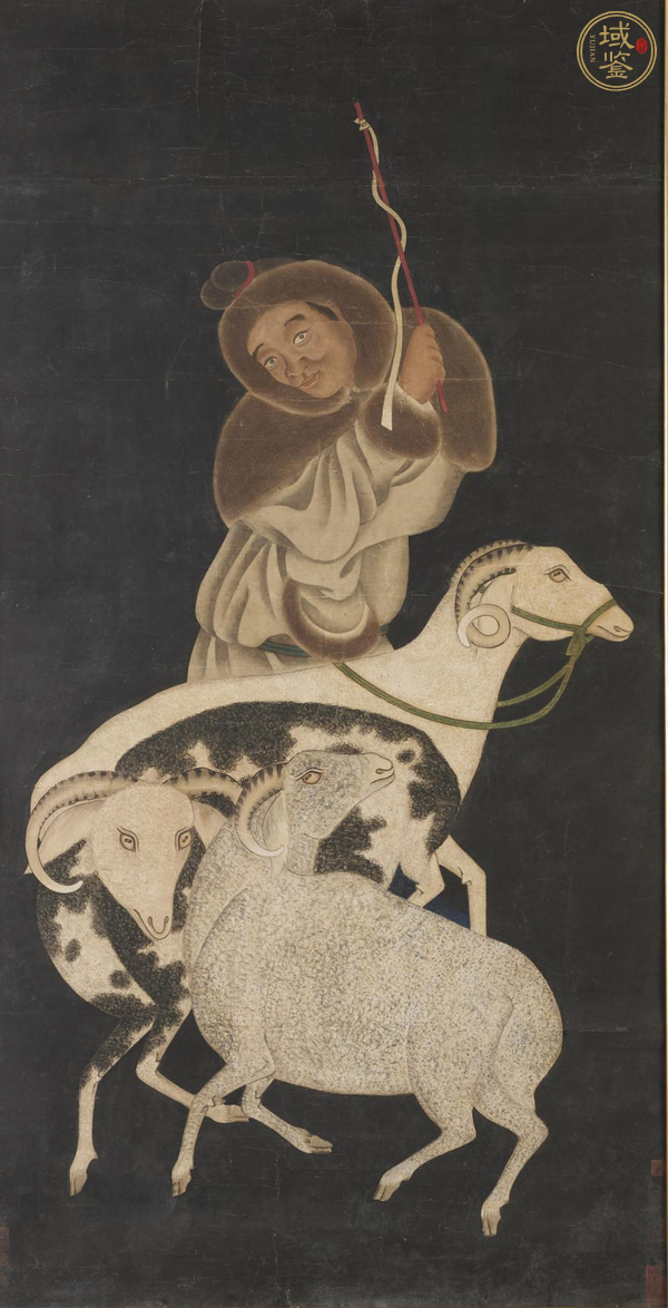 古玩字畫牧羊圖真品鑒賞圖