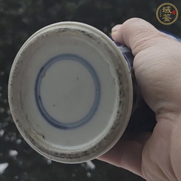 古玩陶瓷青花留白梅紋觀音瓶真品鑒賞圖